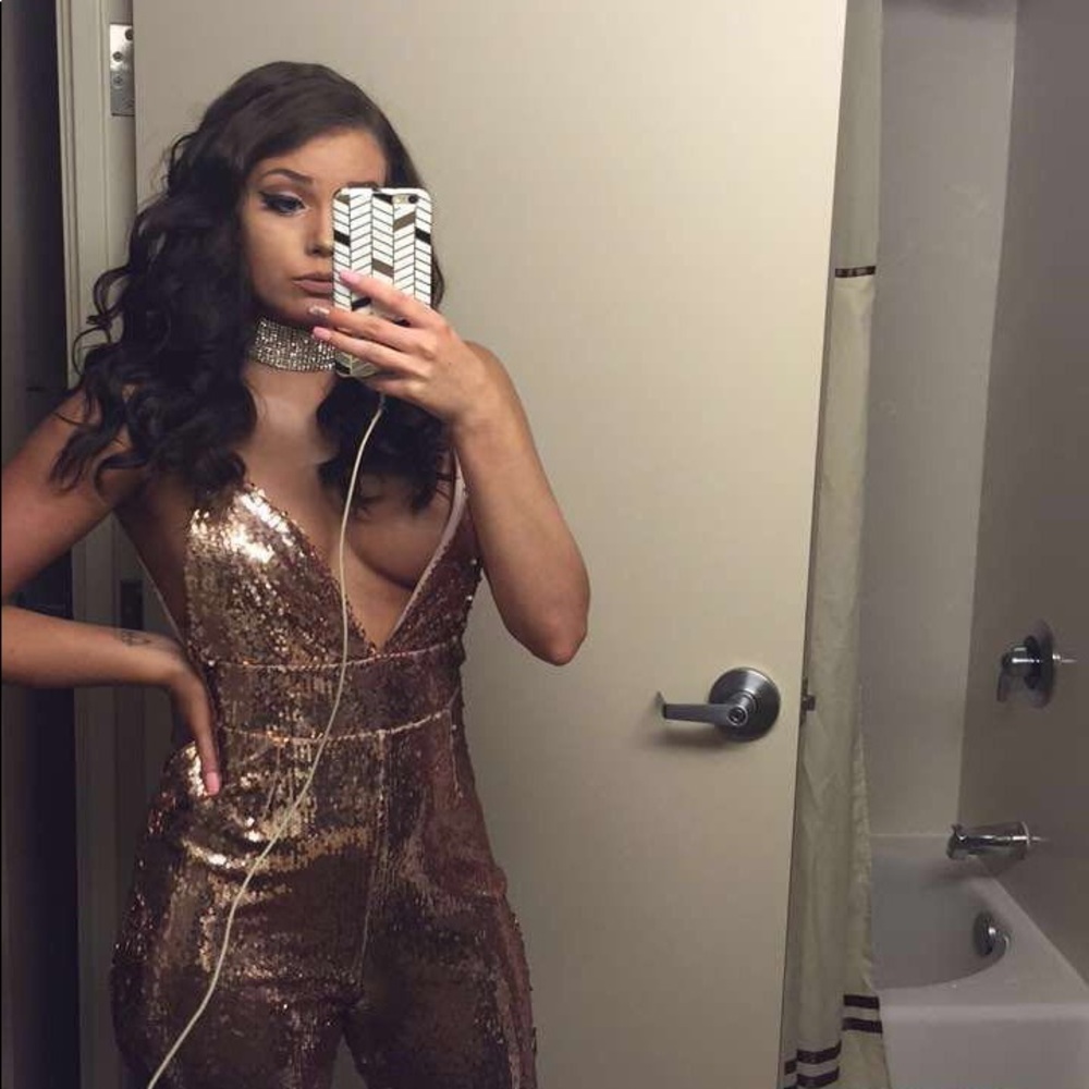 Rose Gold Sparkle Jumpsuit